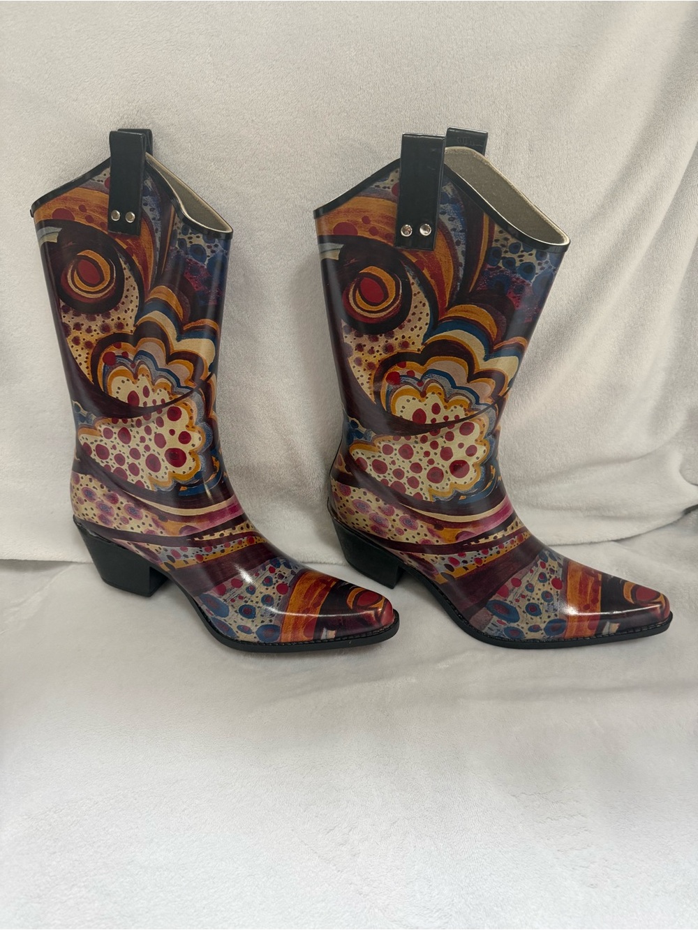 Women’s Multicolor Printed Western Rain Boots